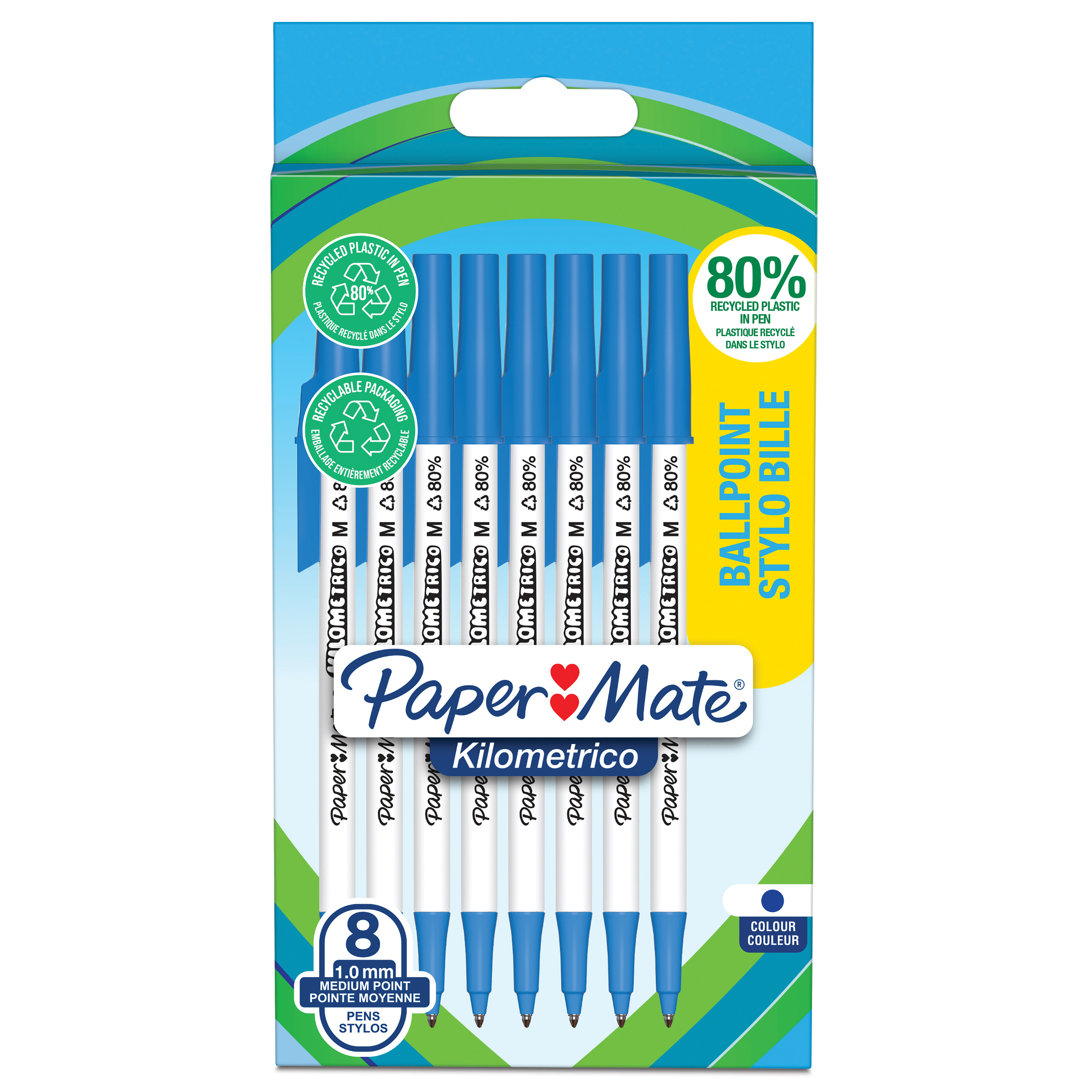 PAPERMATE KILOMETRICO BLU 8PK (2187679)